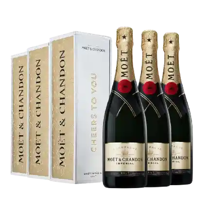 Moet & Chandon Imperial Brut Champagne (Cheers To You) Metal Gift box 3支套裝